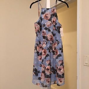 NWT!! Francesca’s light blue floral dress